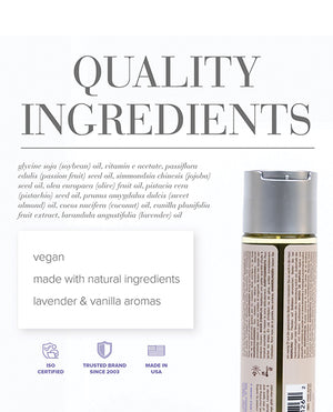 JO Naturals Massage Oil - Lavender & Vanilla 4 oz Bottle