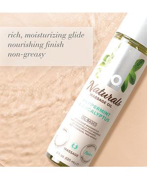 JO JO Naturals Massage Oil - Peppermint &amp; Eucalyptus 4 oz Bottle