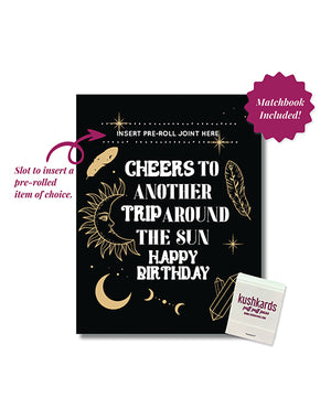 Kush Kards Cheers to Another Trip Around the World Greeting Card w/Matchbook - Image 2