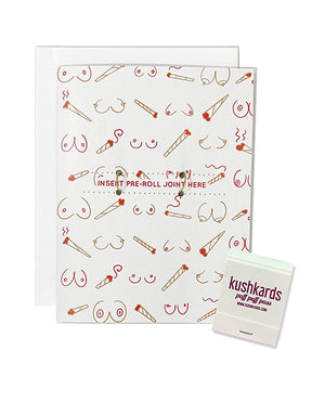 Kush Kards Doobies Boobies Greeting Card w/Matchbook