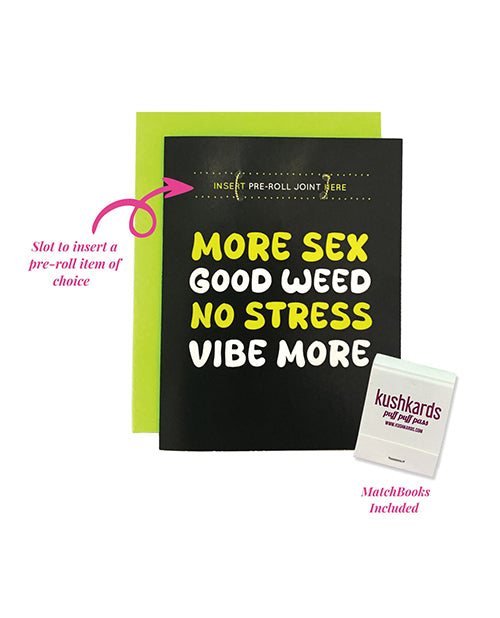 Kush Kards More Sex Greeting Card w/Matchbook - Image 2