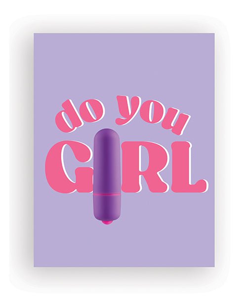 Naughty Kards Do You Girl Naughty Greeting Card w/Rock Candy Vibrator &amp; Fresh Vibes Towelettes