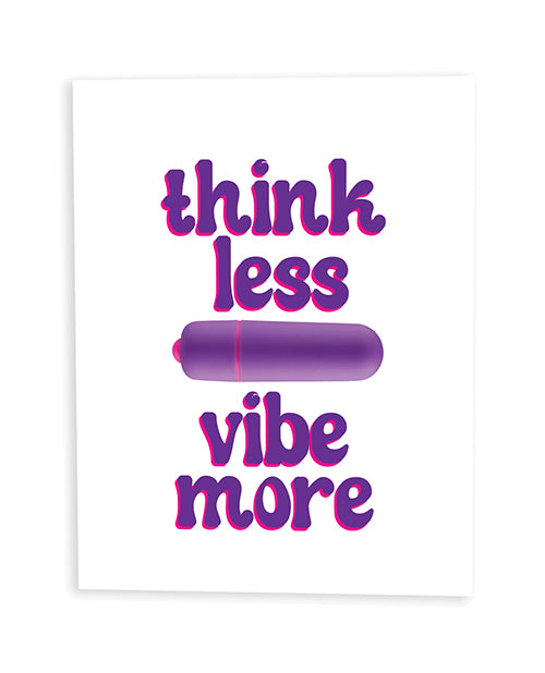 Naughty Kards Think Less, Vibe More Naughty Greeting Card w/Rock Candy Vibrator &amp; Fresh Vibes Towelettes