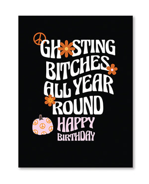 Kush Kards Halloween Ghosting Birthday Greeting Card w/Sticker - Image 2