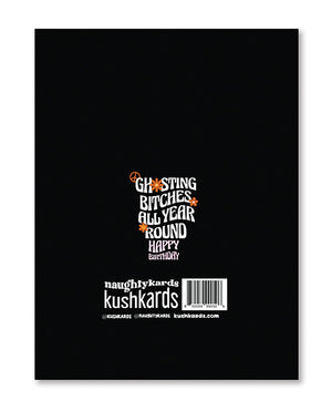 Kush Kards Halloween Ghosting Birthday Greeting Card w/Sticker - Image 3