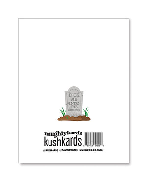 Kush Kards Halloween Dick In Ground Greeting Card w/Sticker - Image 3