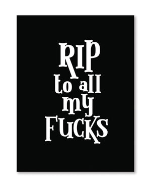 Kush Kards Halloween Rip Fucks Greeting Card w/Sticker - Image 2