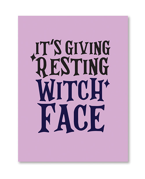 Kush Kards Halloween Witch Face Greeting Card w/Sticker - Image 2