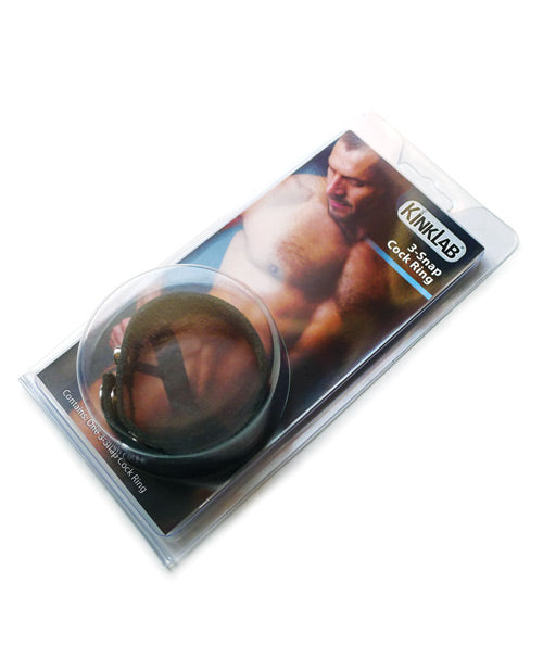 Kinklab KinkLab Leather 3 Snap Cock Ring