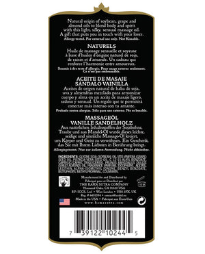 Kama Sutra Kama Sutra Naturals Massage Oil - 8 oz Vanilla Sandlewood - Image 2