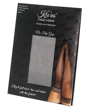 Kixies Kix'ies Sam Fishnet Thigh High Black D - Image 2