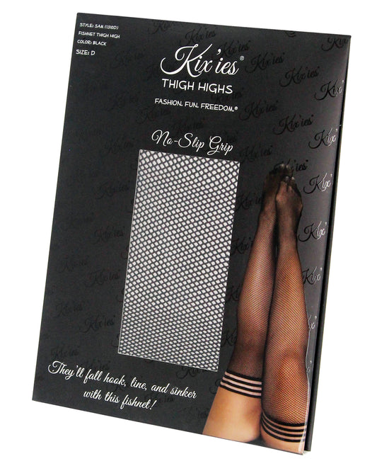 Kixies Kix'ies Sam Fishnet Thigh High Black D - Image 2