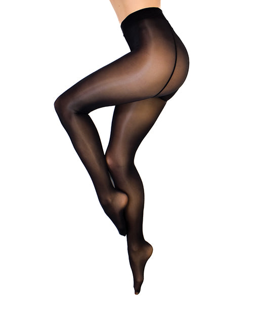 Kix'ies Strong & Silky Black Tights - Black L/XL - Image 2