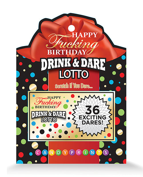 Candy Prints Happy Fucking Birthday Drink &amp; Dare Lotto