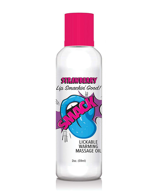 Smack Smack Warming Massage Oil - 2 oz Strawberry