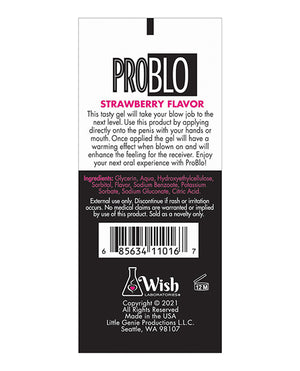 Pro Blo Pro Blo Oral Pleasure Gel - 1.5 oz Strawberry