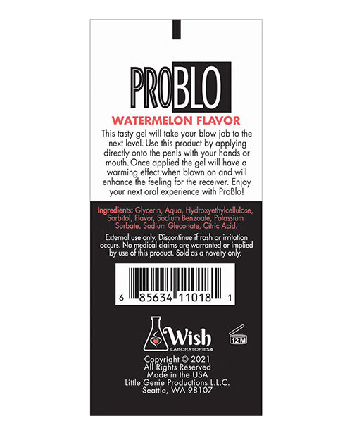 Pro Blo Pro Blo Oral Pleasure Gel - Watermelon