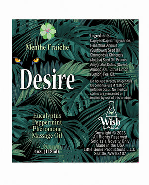 Little Genie Desire Pheromone Massage Oil - 4 oz Eucalyptus/Peppermint - Image 2