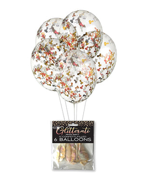 Candy Prints Glitterati Penis Party Balloons - Pack of 6 - Image 2