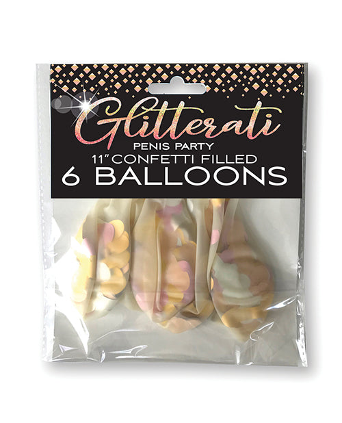 Candy Prints Glitterati Penis Party Balloons - Pack of 6