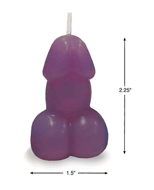 Little Genie Eden's Penis Candle - Purple - Vanilla - Image 3