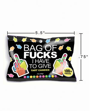 Candy Prints Fucks I Have To Give Tart Candies - 100 pc Bag - Image 2