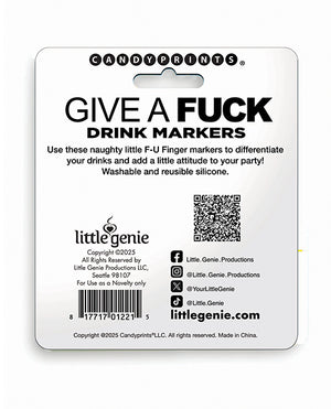 Little Genie Give A Fuck Drink Markers 6 pc Set - Multi-Color - Image 2