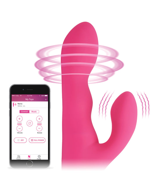 Lovense Lovense Nora Rotating Head Rabbit - Pink