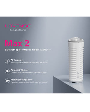 Lovense Lovense Max 2 Rechargeable Male Masturbator w/White Case - Clear Sleeve - Image 4