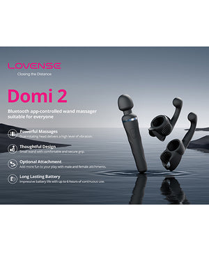 Lovense Lovense Domi 2 Flexible Rechargeable Mini Wand - Black - Image 4