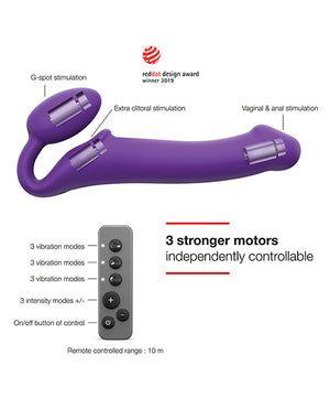Strap-On-Me Strap On Me Vibrating Bendable Strapless Strap On Medium - Purple - Image 4