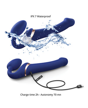 Strap-On-Me Strap On Me Multi Orgasm Bendable Strapless Strap On Small - Night Blue - Image 5