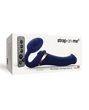 Strap-On-Me Strap On Me Multi Orgasm Bendable Strapless Strap On Medium - Night Blue