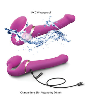 Strap-On-Me Strap On Me Multi Orgasm Bendable Strapless Strap On Small - Fuchsia - Image 5