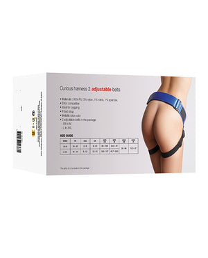 Strap-On-Me Strap On Me Leatherette Curious Harness - Metallic Blue - Image 2