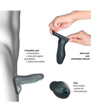Manwan Manwan RYZER Penis Sleeve - Pine Gray - Image 3