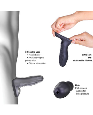 Manwan Manwan RYZER Penis Sleeve - Black Plum - Image 4