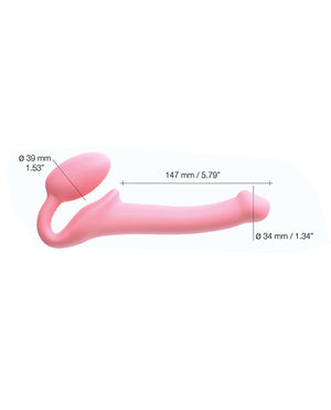 Strap-on-Me Semi-Realistic Bendable Strap-on - Pink SM - Image 5