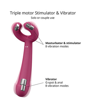 Love to Love Love to Love Please Me Multi-Play Vibrator - Plum Star - Image 3