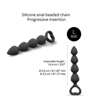 Love to Love Bing Bang Anal Bead - Black Onyx Large - Image 3