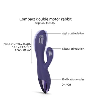 Love to Love Funky Bunny Small Rabbit - Midnight Indigo - Image 4