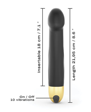 Dorcel Dorcel Real Vibration M 8.6" Rechargeable Vibrator 2.0 - Black/Gold - Image 5
