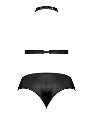 Lust by Magic Silk Lust Juno Top w/Velcro Choker Neck &amp; Mini Short Black S/M - Image 5