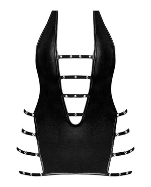 Lust by Magic Silk Lust Portia Mini Dress w/Plush Elastic Strapping Black S/M - Image 4