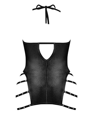 Lust by Magic Silk Lust Portia Mini Dress w/Plush Elastic Strapping Black S/M - Image 5