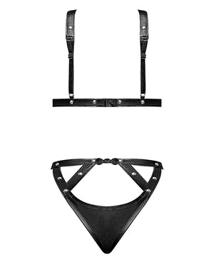 Lust by Magic Silk Lust Contessa Cupless Strappy Brazilian Teddy Black S/M - Image 5