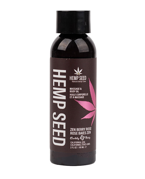 Earthly Body Earthly Body Massage &amp; Body Oil - 2 oz Zen Berry Rose
