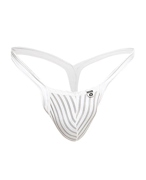 MaleBasics Male Basics Y Buns Thong White Sheer XL - Image 5