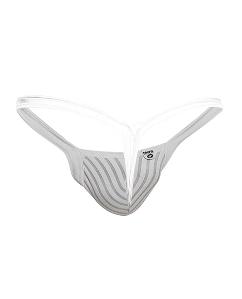 MaleBasics Male Basics Y Buns Thong White Sheer XL