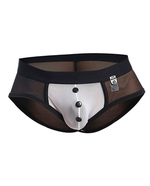 Male Basics MOB Maitre D Brief, Bow & French Cuffs Black/White XL - Image 4